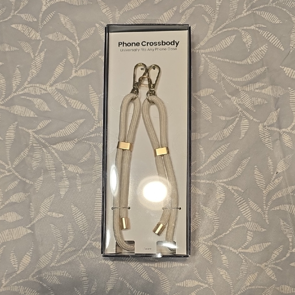 Elegant White Phone Crossbody Strap